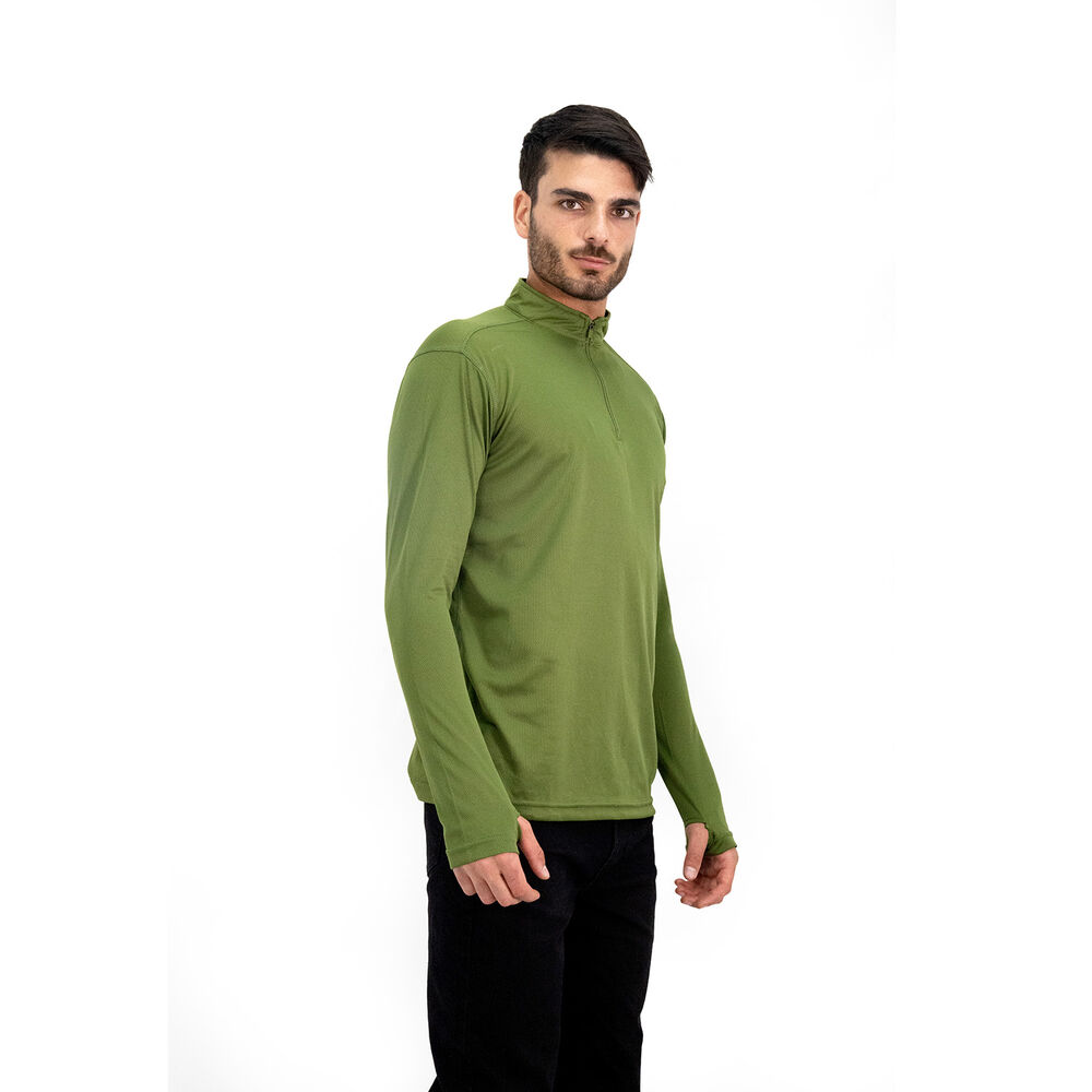 Polera Quebec Half-zip Verde Oliva Hombre image number 0.0